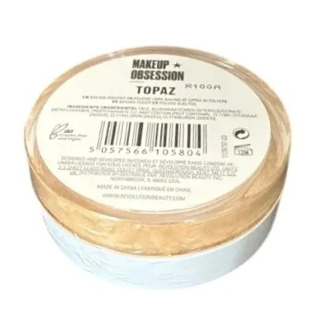 Makeup Obsession London Pure Bake Baking Powder Topaz 0.28oz 8g Loose Setting